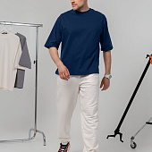 Футболка оверсайз унисекс Kosmos 2.0, темно-синяя