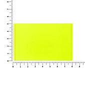 Лейбл из ПВХ Dzeta, ХL, желтый неон