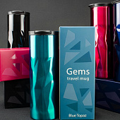 Термостакан Gems Black Sapphire, черный сапфир (синий)