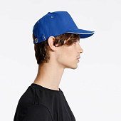 Бейсболка Classic, ярко-синяя с белым кантом