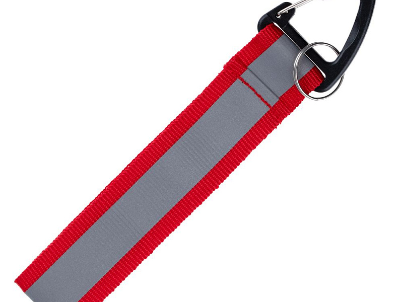 Светоотражающий брелок Flashline, серый с красным