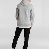Толстовка с капюшоном унисекс King, серый меланж