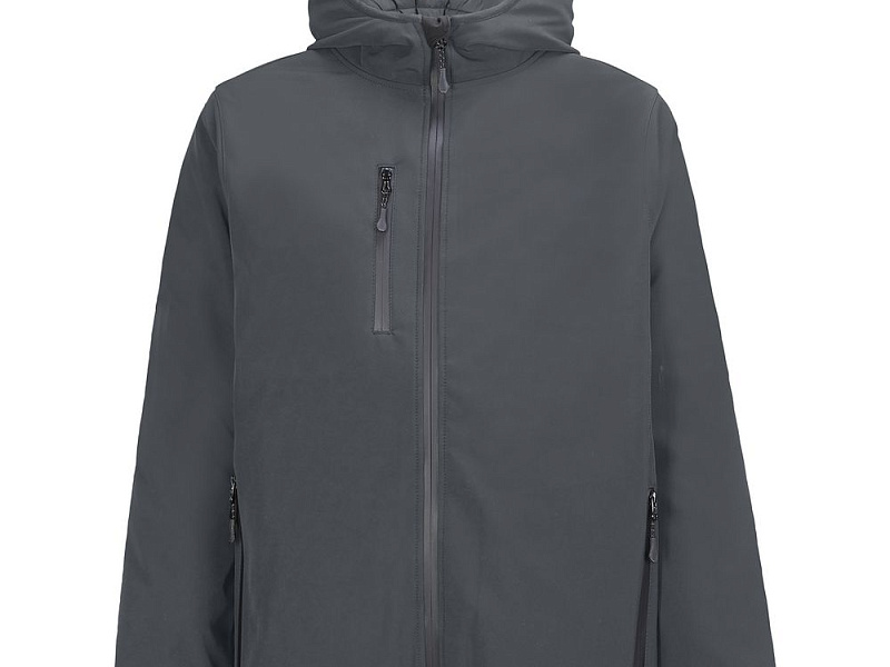Куртка софтшелл с капюшоном мужская Falcon Men, темно-серая