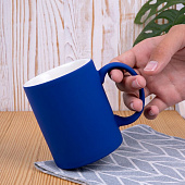 Кружка Promo Soft с покрытием софт-тач, синяя