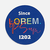 Наклейка тканевая Lunga Round, M, синяя