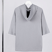 Футболка оверсайз унисекс с капюшоном Neofit, светло-серая