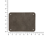 Лейбл кожаный Beta, XL, серый