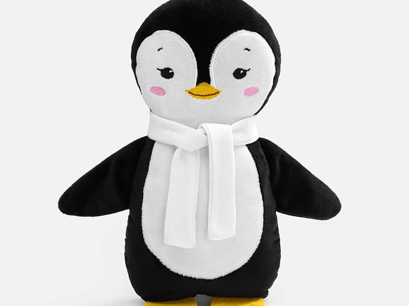 Мягкая игрушка Beastie Toys, пингвиненок с белым шарфом