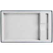 Коробка Horizon с ложементом под ежедневник и ручку, синяя