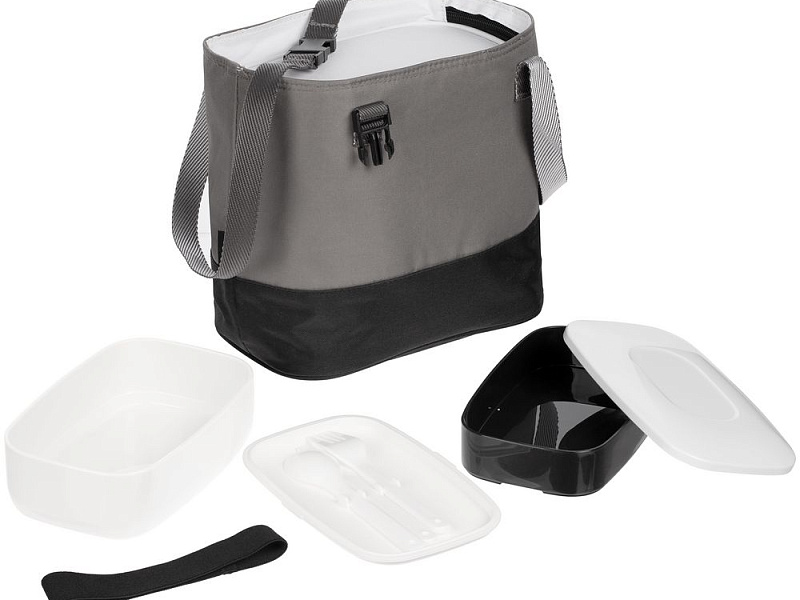 Набор ланчбоксов в термосумке Takk Mamma, серый