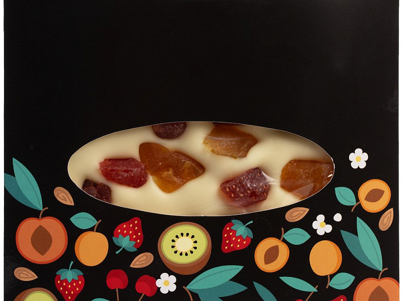 Шоколад Maukas, белый с цукатами