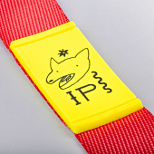 Лейбл из ПВХ Dzeta, XS, желтый неон