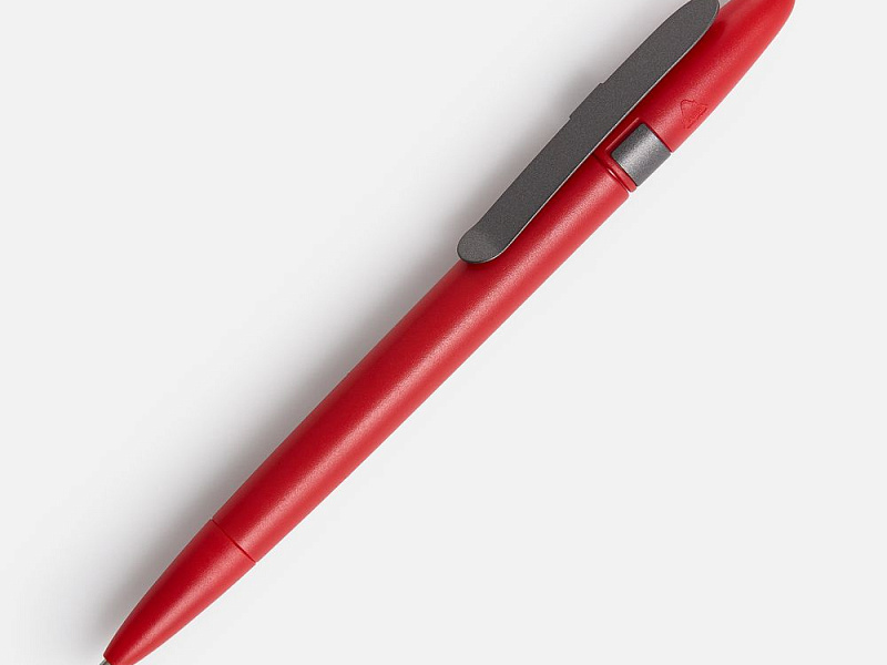 Ручка шариковая Prodir DS5 TSM Metal Clip, красная с серым