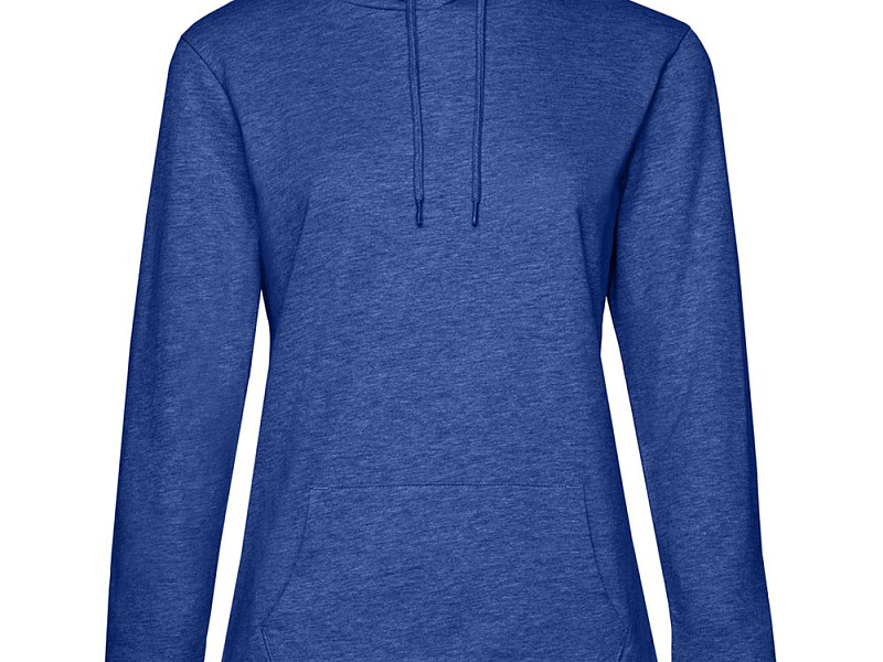 Толстовка с капюшоном женская Hoodie, ярко-синий меланж