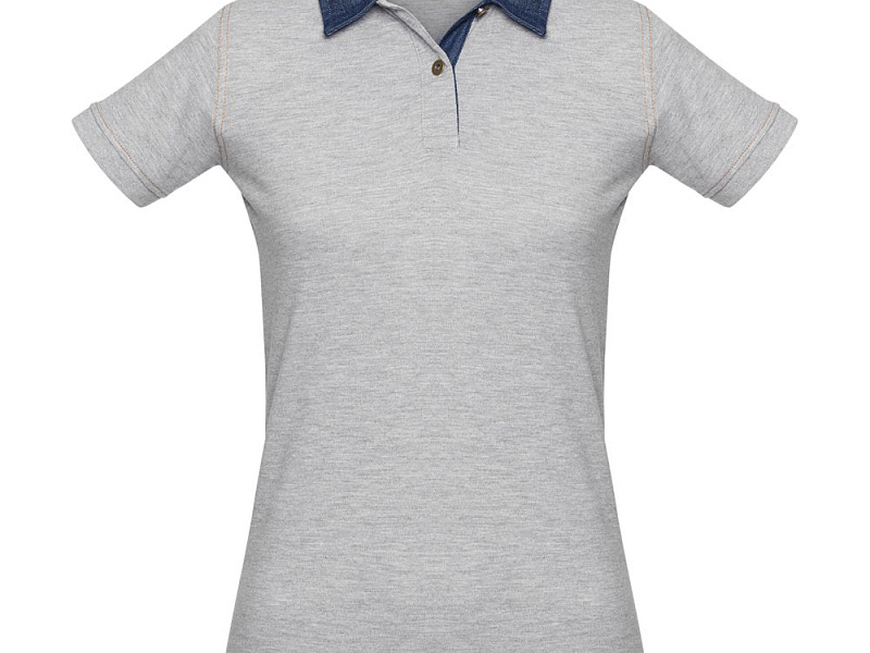 Рубашка поло женская DNM Forward серый меланж