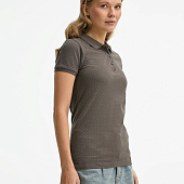 Рубашка поло женская Brandy Women, темно-серая с белым