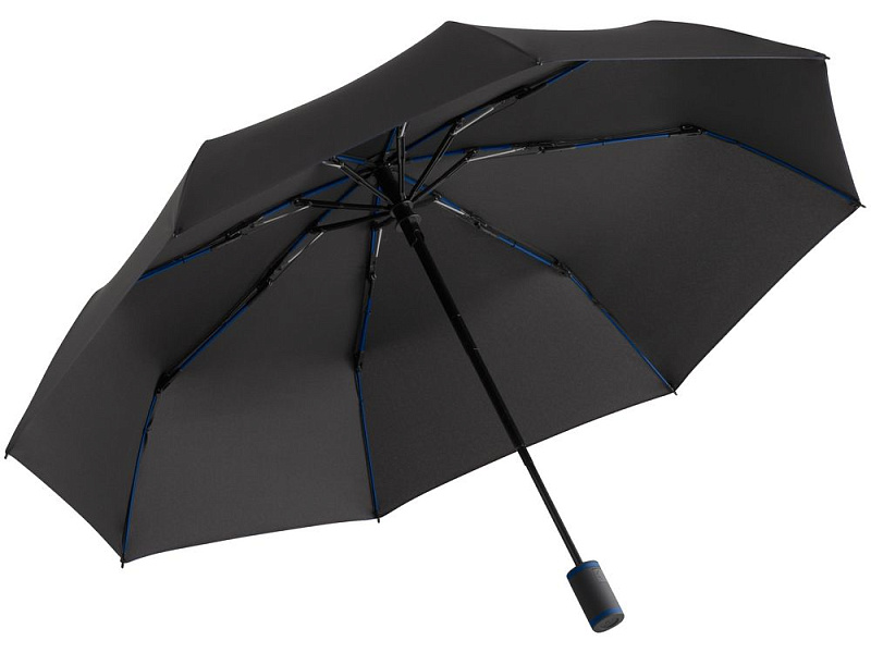 Зонт складной AOC Mini с цветными спицами, темно-синий