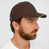 Бейсболка Buffalo, коричневая с бежевым