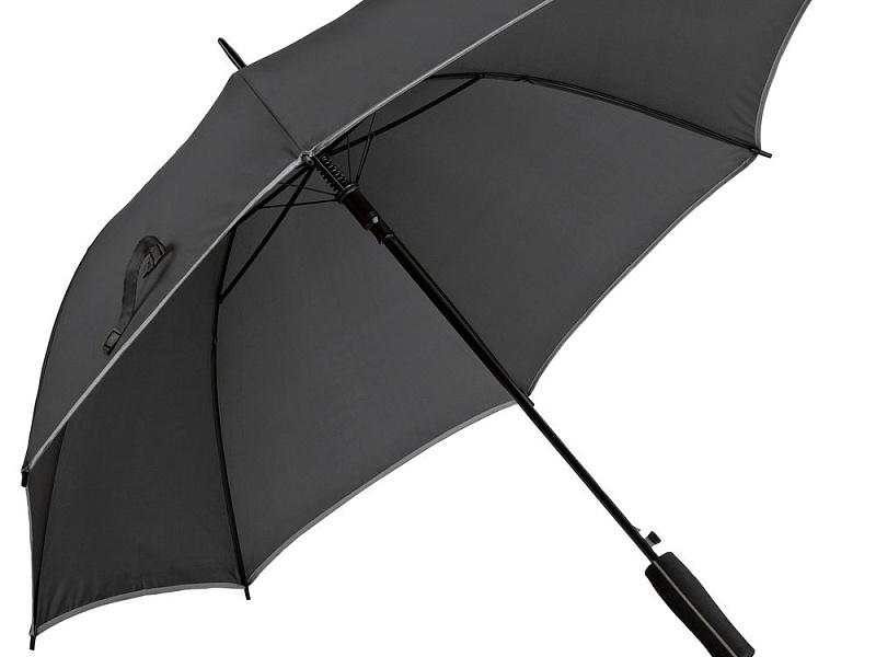 Зонт-трость Jenna, черный с серым