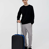 Чемодан Platta, черный с синим