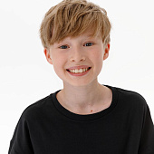 Футболка детская оверсайз Teezer, черная