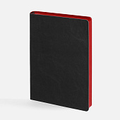 Ежедневник Doppio, недатированный, черный с красным