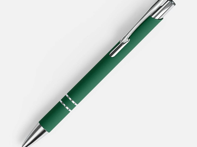 Ручка шариковая Keskus Soft Touch, зеленая