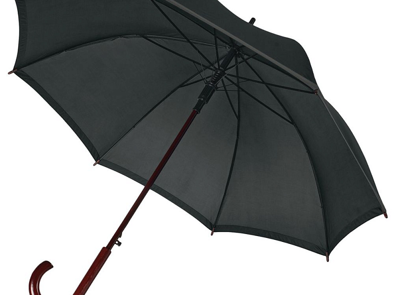 Зонт-трость светоотражающий Reflect, черный