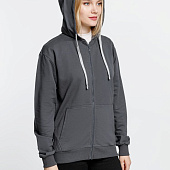 Толстовка на молнии с капюшоном Siverga, темно-серая (графит)