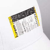 Бейсболка Canopy, белая с темно-синим кантом