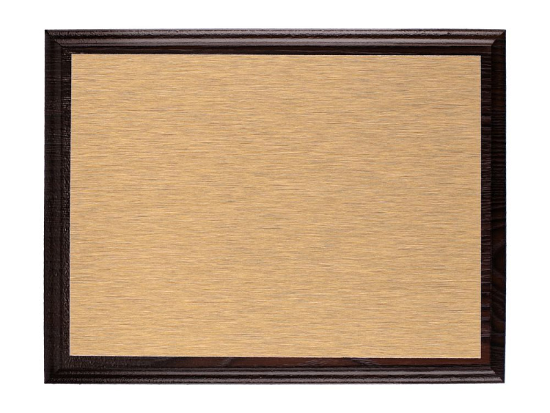 Плакетка Plaque, малая, венге с золотистой пластиной