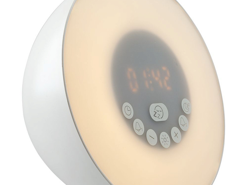 Лампа-колонка со световым будильником dreamTime, ver.2, белая