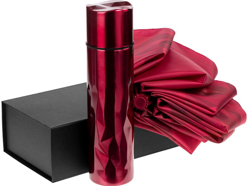 Набор Gems: зонт и термос, красный