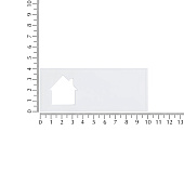 Лейбл из ПВХ с вырубкой «Дом», белый