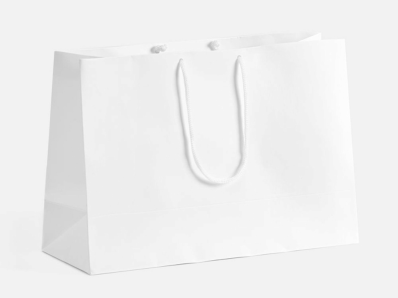 Пакет бумажный с ламинацией Lami Tote M, белый