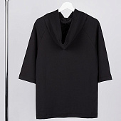 Футболка оверсайз унисекс с капюшоном Neofit, черная