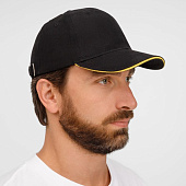 Бейсболка Buffalo, черная с желтым