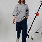 Футболка оверсайз унисекс Kosmos 2.0, светло-серая