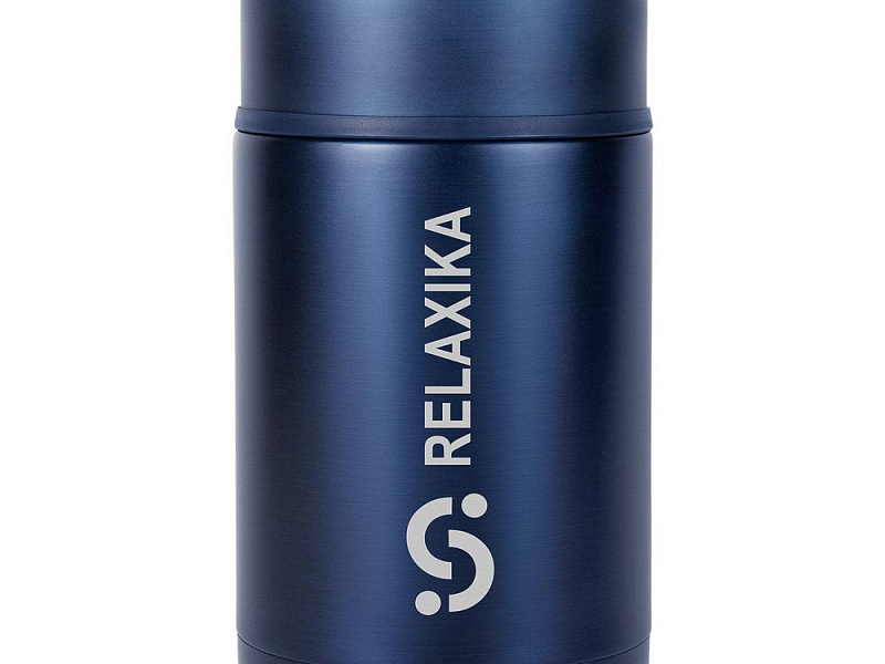 Термос для еды Relaxika 1000, темно-синий