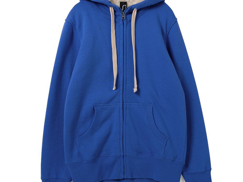 Толстовка унисекс на молнии Sherpa 280, ярко-синяя