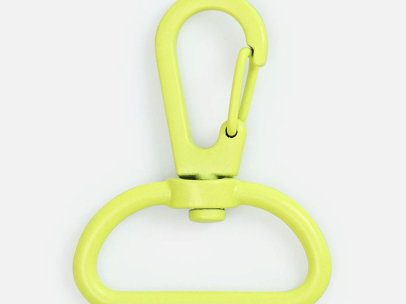 Застежка-карабин Snap Hook, L, желтый неон