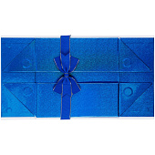 Коробка складная Gallant, M, белая с синим