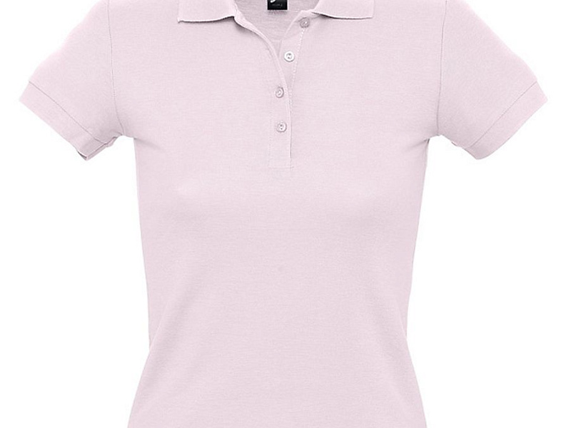 Рубашка поло женская People 210, нежно-розовая
