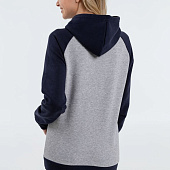 Толстовка унисекс Seattle, серый меланж с темно-синим