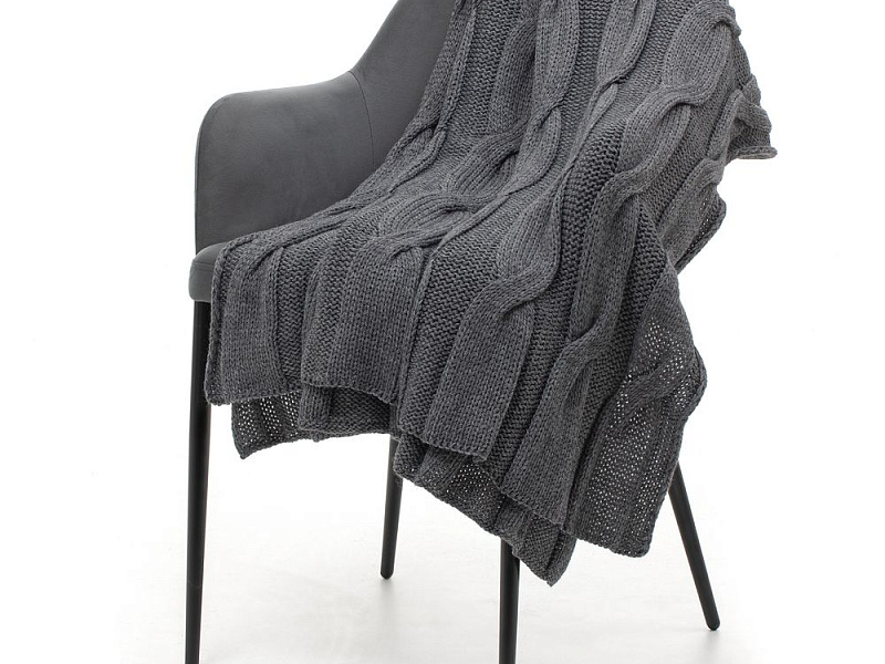 Плед Snefald, серый (маренго меланж)