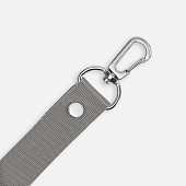 Застежка-карабин Snap hook, M, серебристая (хром)