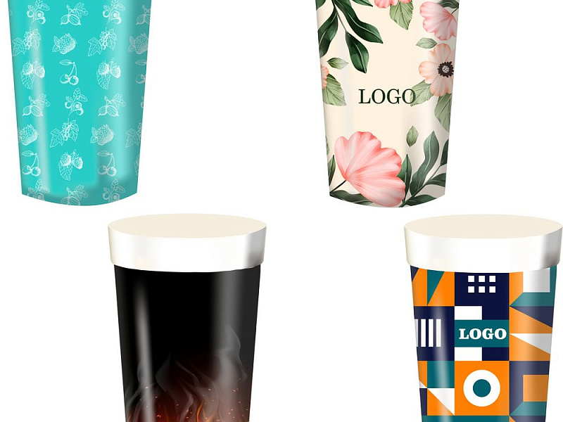 Стакан с печатью Leto на заказ