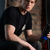 Спортивный шейкер с контейнером Tonus, черно-синий