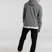 Толстовка с капюшоном унисекс King, темно-серый меланж