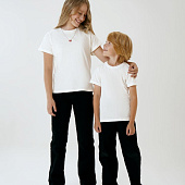 Футболка детская T-Bolka Kids, белая (теплый оттенок)